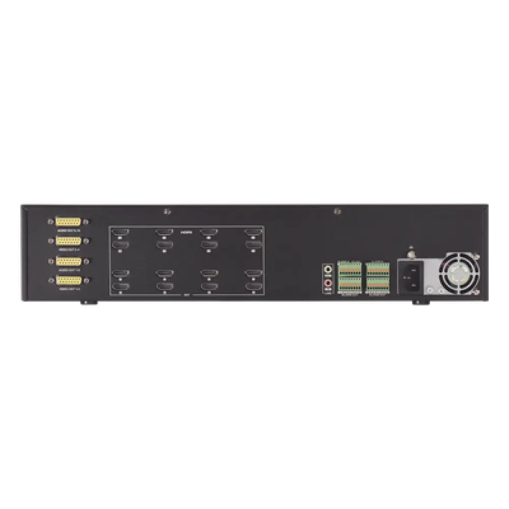 Decodificador de Video / 16 Salidas HDMI 4K UHD / 256 Canales Simultáneos / Videowall / Audio Bidireccional / Doble Puerto Gigabit