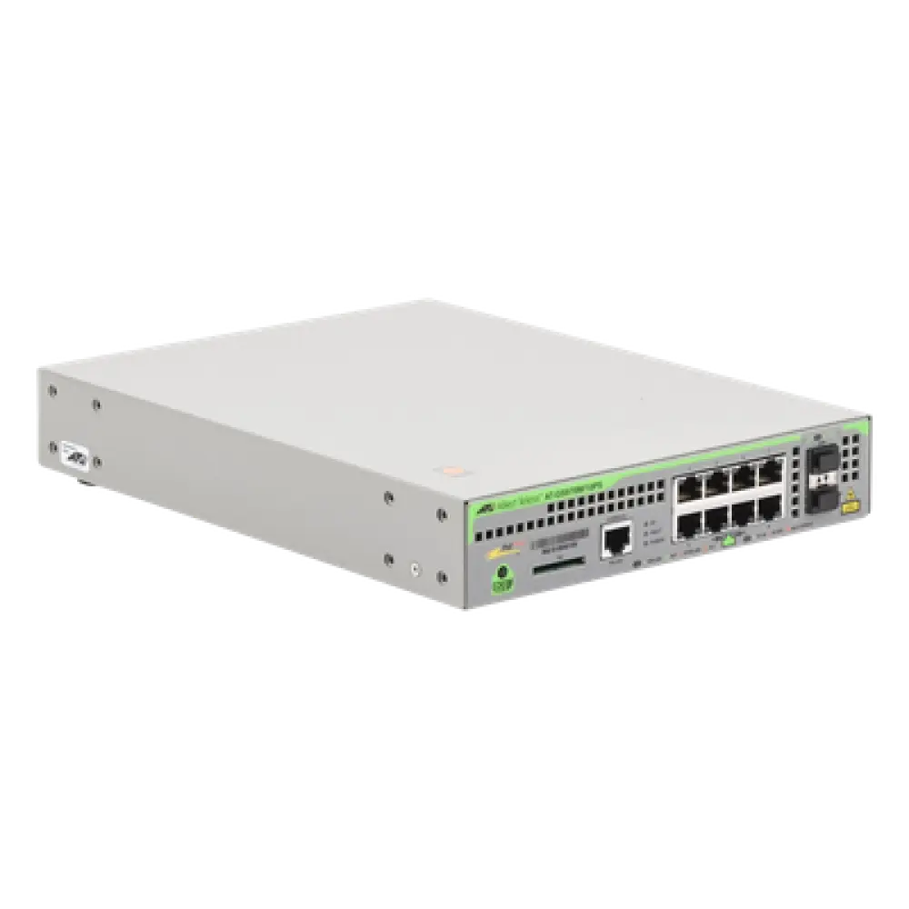 Switch PoE+ Administrable / 8 Puertos Gigabit / 2 SFP Uplink / 124 W PoE / Capa 3