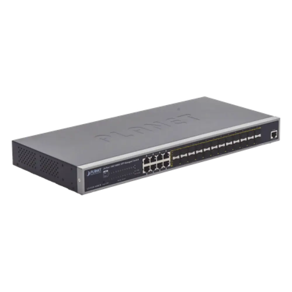 Switch Administrable Capa 2 / 24 Puertos SFP Gigabit / 8 Puertos Combo RJ45 / Fuente Redundante / 35.7 Mpps