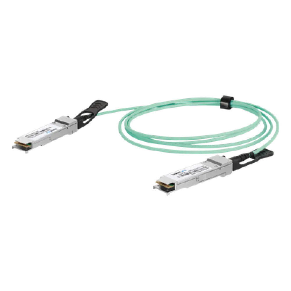 Cable AOC QSFP28 / 100 Gbps / Fibra Óptica Activa / 3 m (9.8 ft) / Plug-and-Play / Compatibilidad Multimarca