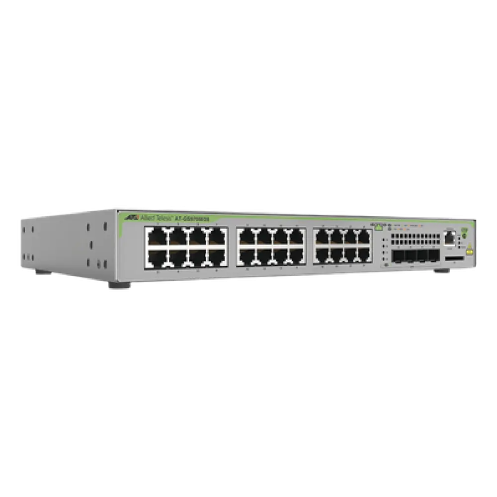 Switch Administrable Capa 3 / 24 Puertos 10/100/1000 Mbps / 4 SFP Gigabit / 56 Gbps Switching Fabric / 41.7 Mpps