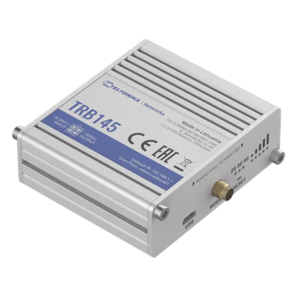 Gateway Industrial LTE Cat 1 / RS485 / 10 Mbps / Aluminio / DIN Rail / Ambientes Extremos