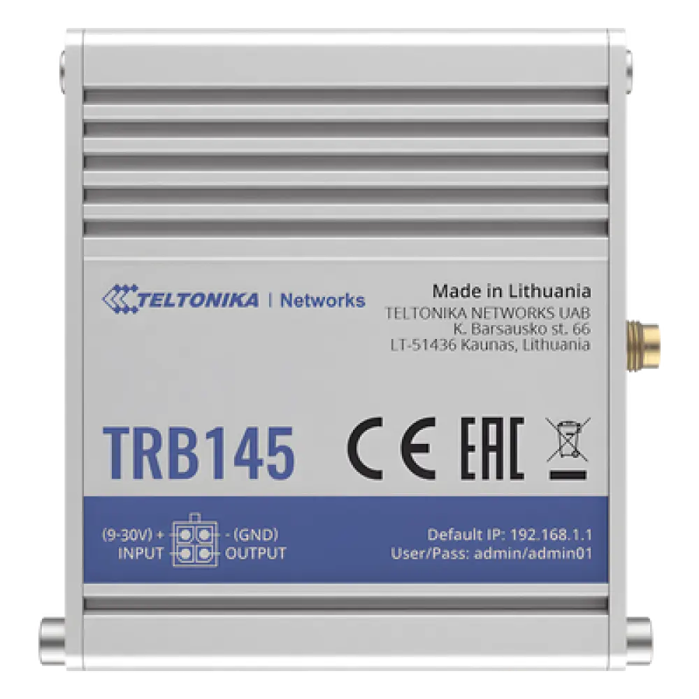Gateway Industrial LTE Cat 1 / RS485 / 10 Mbps / Aluminio / DIN Rail / Ambientes Extremos