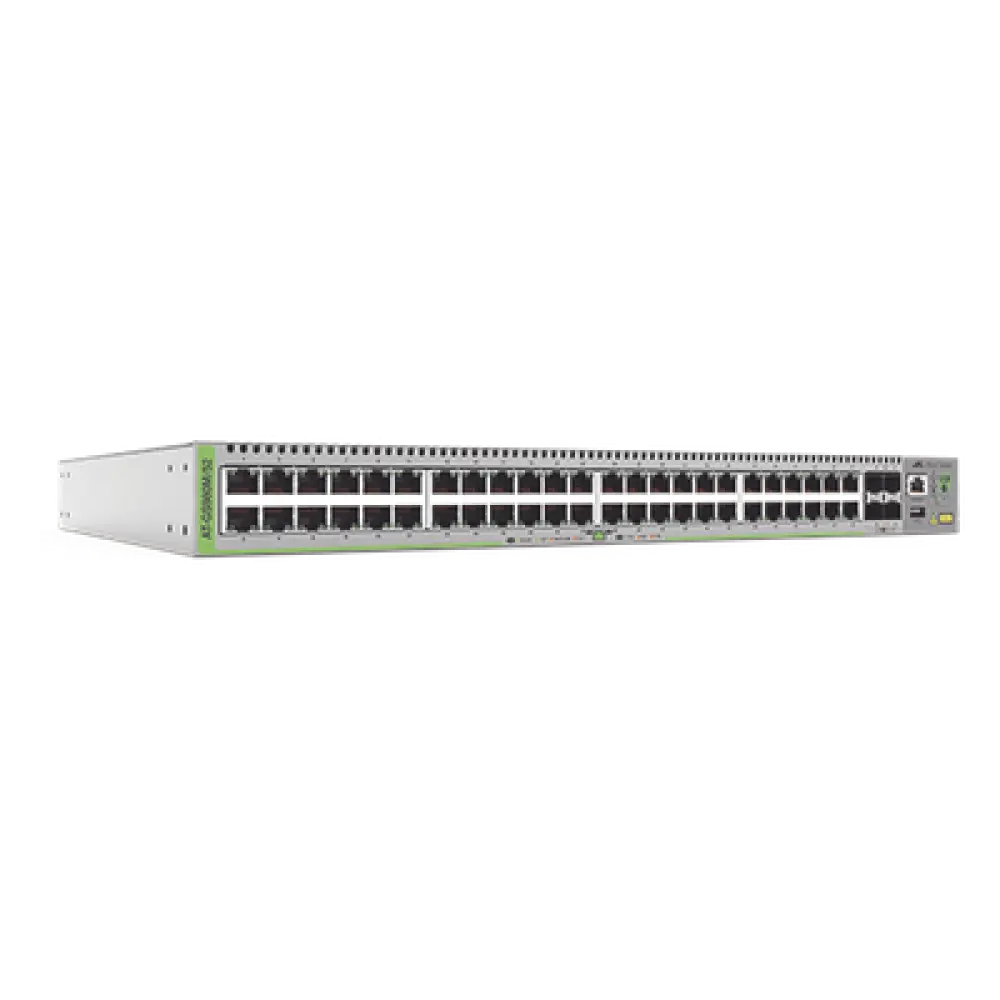 Switch Administrable Capa 3 / 48 Puertos 10/100/1000Mbps / 4 SFP Gigabit / 104 Gbps Switching Fabric / 77.4 Mpps