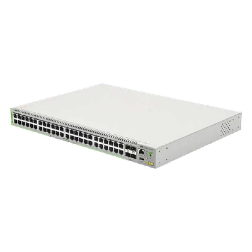 Switch Administrable Capa 3 / 48 Puertos 10/100/1000Mbps / 4 SFP Gigabit / 104 Gbps Switching Fabric / 77.4 Mpps