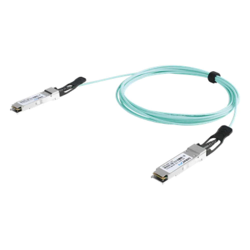 Cable AOC QSFP+ / 40 Gbps / Longitud 1 m (3.3 ft) / Fibra Óptica Activa / Conectores de Alta Densidad