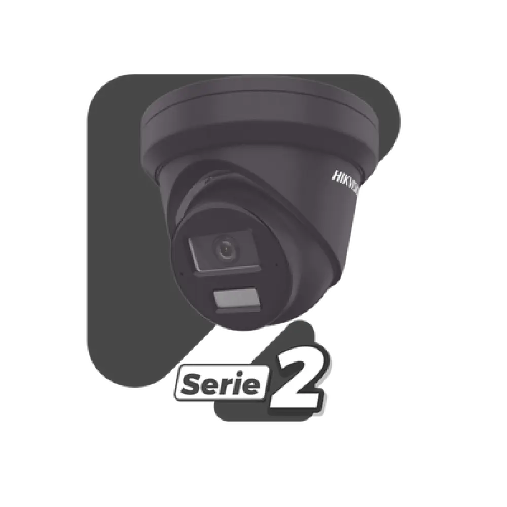 Cámara Turret IP / 4 Megapixel / Dual Light 30 m (98.4 ft) / WDR 120 dB / AcuSense / IP67 / PoE / MicroSD 512 GB