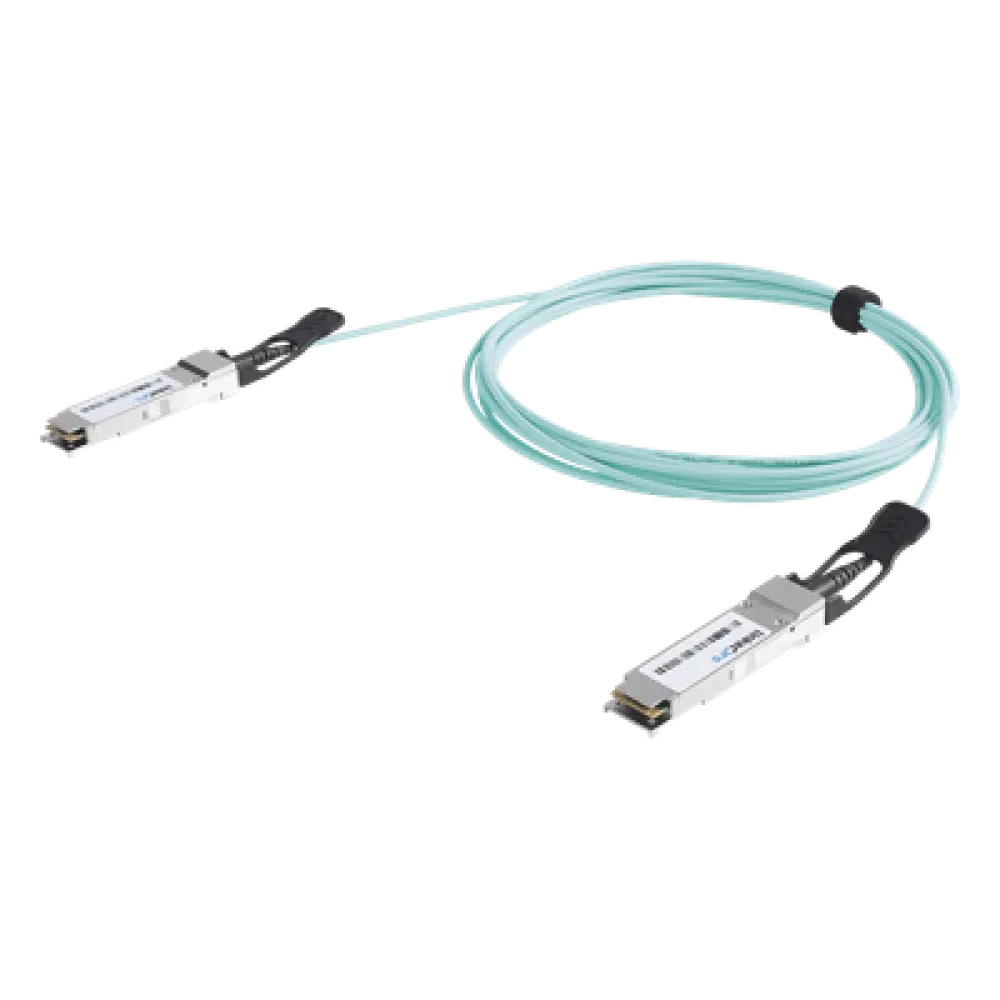 Cable AOC QSFP+ / 40 Gbps / 30 m (98.4 ft) / Fibra Óptica Activa / Conectores de Alta Densidad
