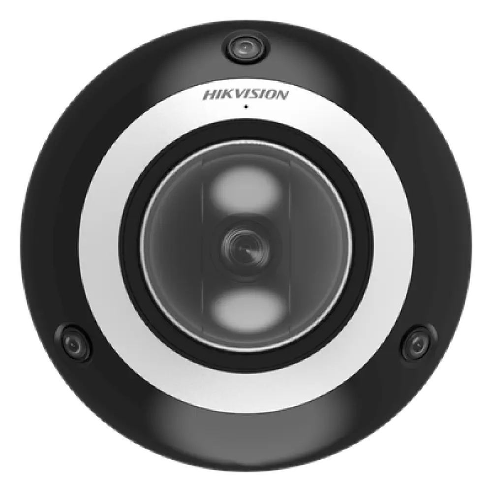 Mini Domo PanoVu IP / 4 Megapixel UHD / 1 PTZ 4X Zoom + 3 Lentes Panorámicos 360° / H.265 / IR 10 m (32.8 ft) / PoE+ / dWDR / Uso en Interior