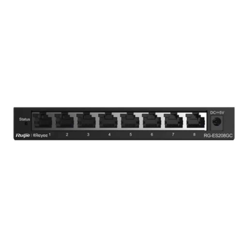 Switch Administrable Gigabit / 8 Puertos 10/100/1000BASE-T / Capa 2 / Switching 16 Gbps / Forwarding 11.9 Mpps / Modo CCTV 250 m (820 ft) / Fanless