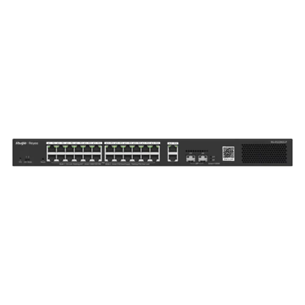 Switch PoE+ Smart / 24 Puertos Gigabit / 370W / 2 SFP 1Gb / 56 Gbps / 41.66 Mpps