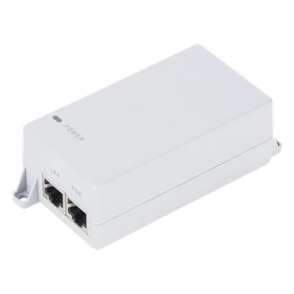 Inyector PoE Pasivo Gigabit / 24V CC / 0.5A / 100-240V Entrada / Montaje en Pared