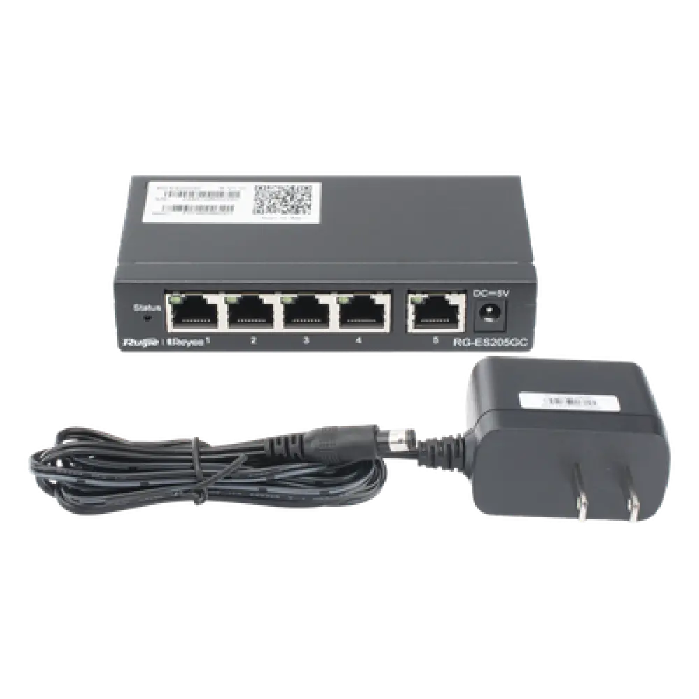 Switch Administrable / 5 Puertos Gigabit / Capacidad 10 Gbps / Gestión Cloud y Móvil / 16 VLANs / 5W Máximo