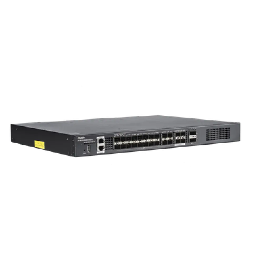 Switch de Distribución de Fibra / 23 Tbps / 20 Puertos SFP+ 10G / 4 Puertos SFP28 25G / 2 Puertos QSFP+ 40G / Modular