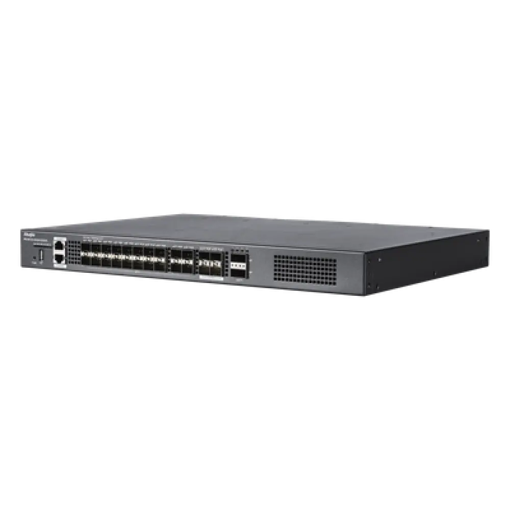 Switch de Distribución de Fibra / 23 Tbps / 20 Puertos SFP+ 10G / 4 Puertos SFP28 25G / 2 Puertos QSFP+ 40G / Modular