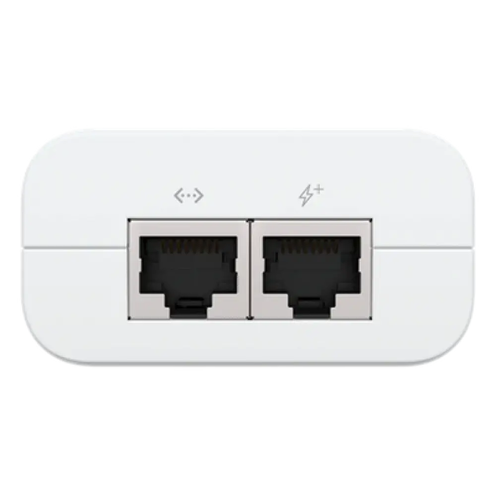 Adaptador PoE Ubiquiti (48 VDC, 0.65A) puerto Gigabit, ideal para equipos UniFi