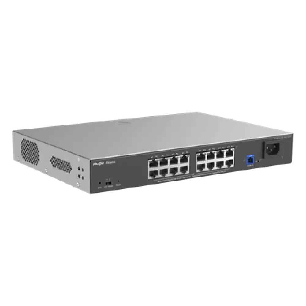 ONU/Switch PoE+ Híbrido Capa 2 / 16 Puertos 1000BASE-T / 1 Puerto PON 1G SC/UPC / 240W PoE+ / 34 Gbps / 6 kV Protección / 12.99 x 9.02 x 1.73 in.