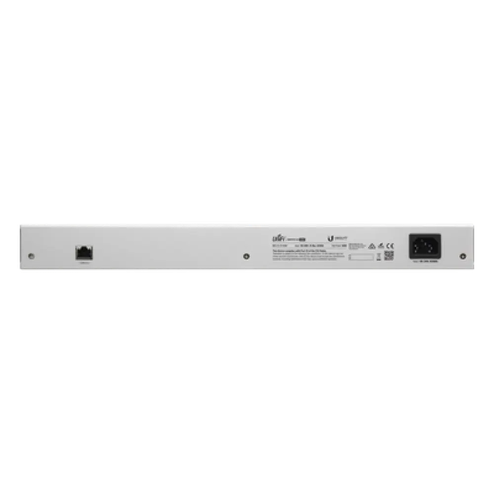Switch PoE UniFi capa 2 Administrable de 26 puertos Gigabit (24 eth PoE y 2 SFP) 802.3 af/at / Pasivo 24V, 500 Watts, throughput de 38.69 Mpps
