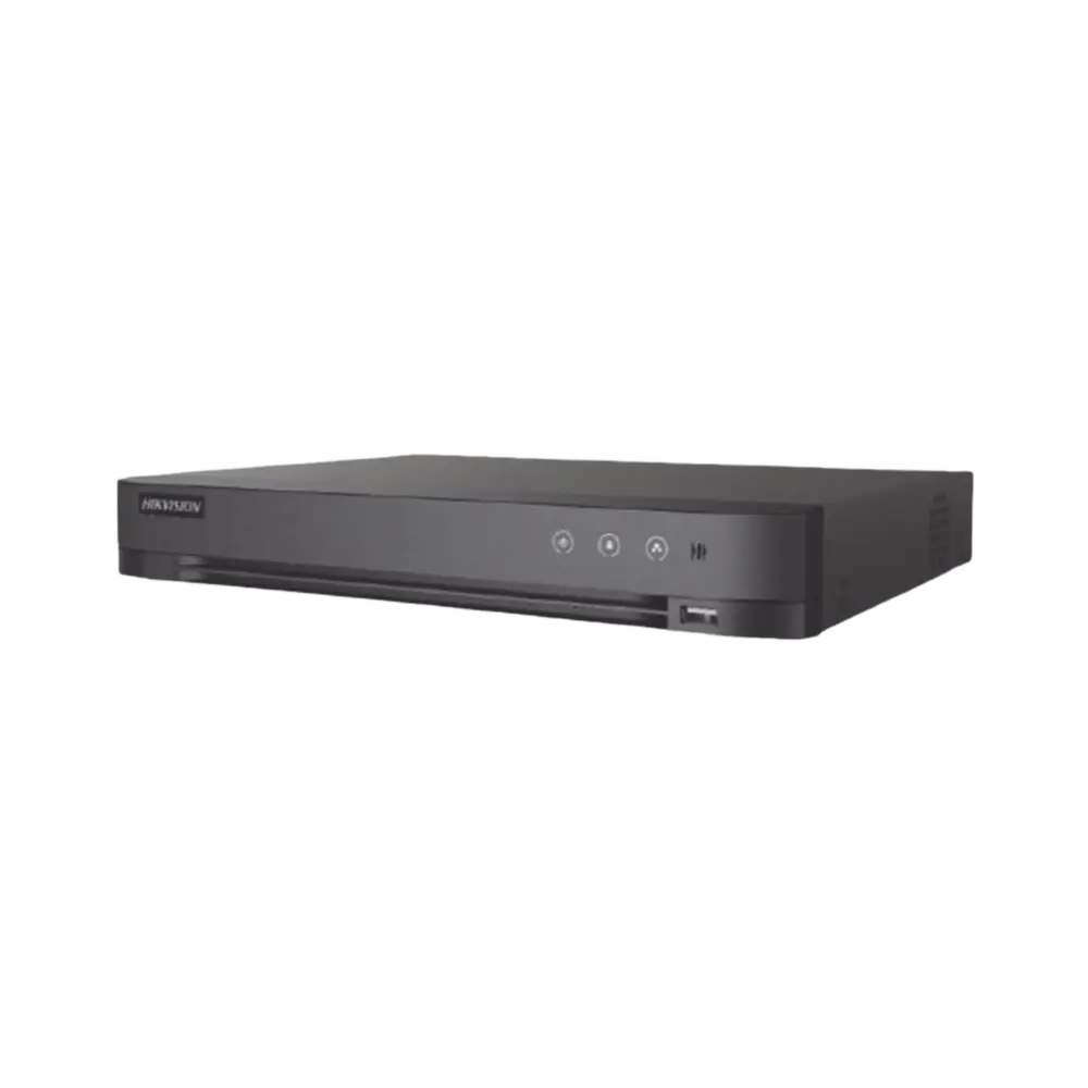 [Audio Bidireccional] DVR 4 Canales TurboHD + 1 Canal IP / 2 Megapixel (1080p) Lite / Acusense Lite (Evita Falsas Alarmas) / Audio por Coaxitron / 1 Bahia de Disco Duro / H.265+ / Salida de Vídeo Full HD