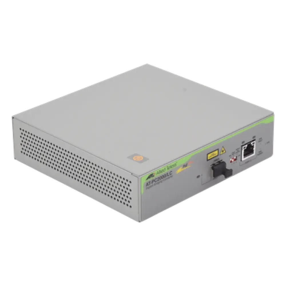 Convertidor de Medios PoE+ / Gigabit Ethernet a Fibra Óptica / Multimodo LC / 550 m (1804.5 ft) / 30 W / Jumbo Frames 10K