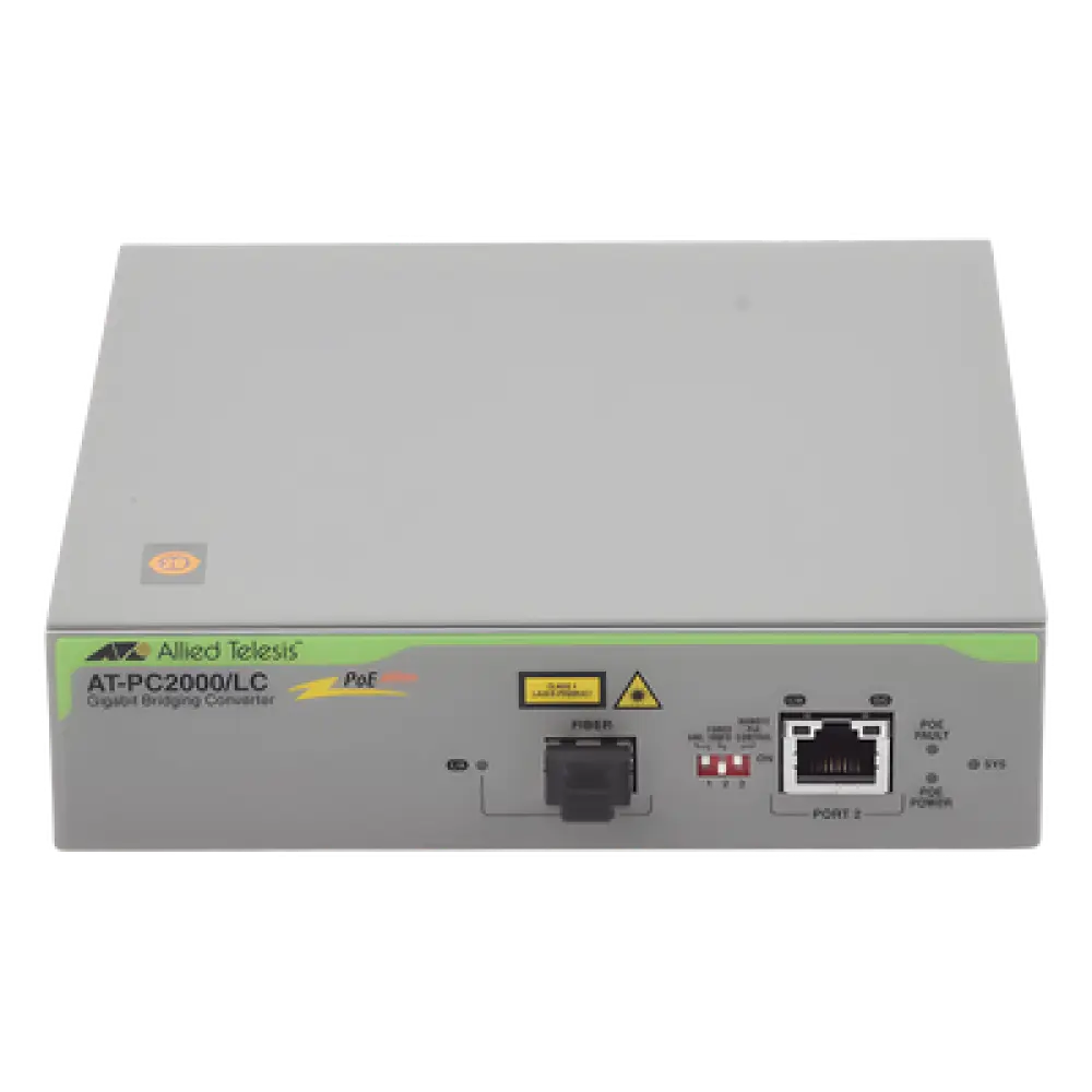 Convertidor de Medios PoE+ / Gigabit Ethernet a Fibra Óptica / Multimodo LC / 550 m (1804.5 ft) / 30 W / Jumbo Frames 10K