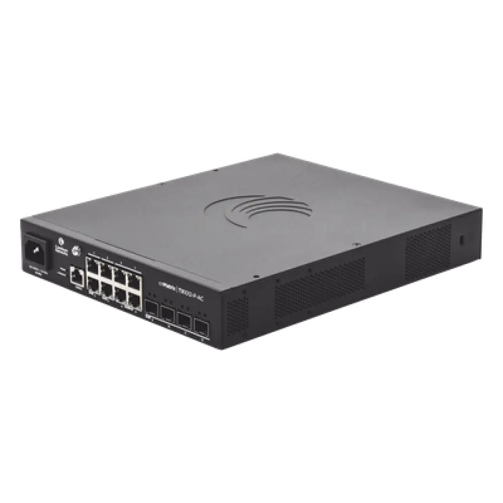 Switch PoE / Capa 2 y 3 / 8 Puertos Gigabit / 4 SFP+ / Rendimiento 96 Gbps / PoE 200W 802.3af/at