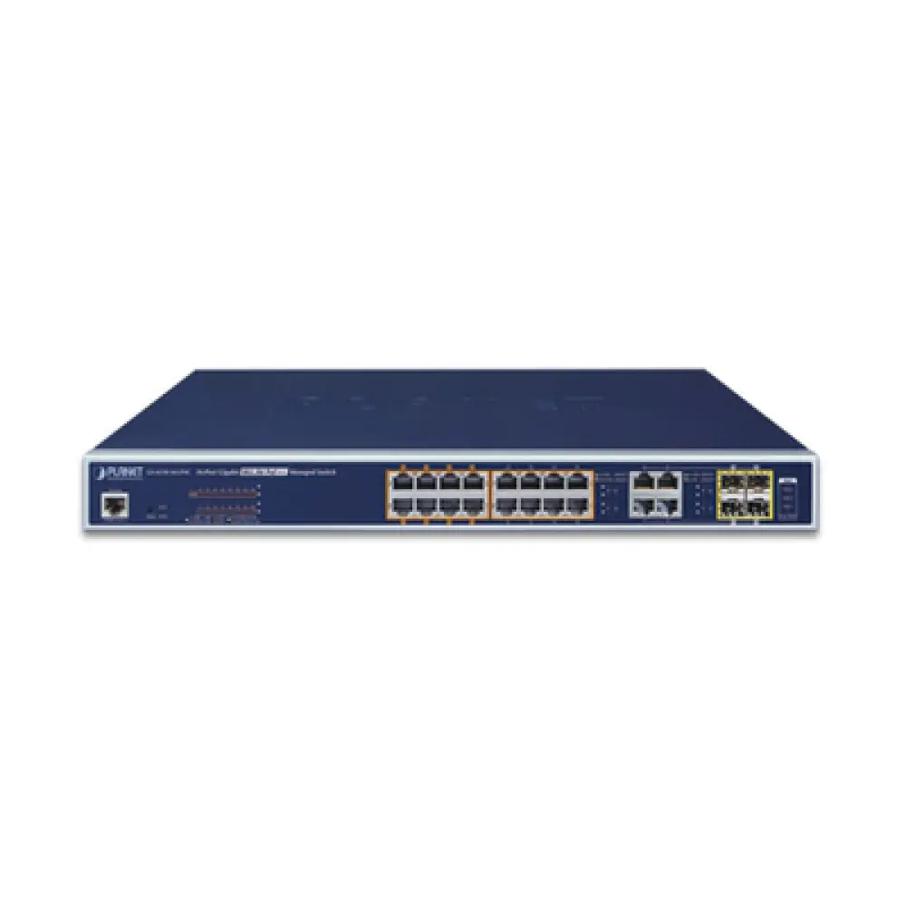 Switch administrable L2 / 16 puertos Gigabit Ultra PoE 60W / 4 puertos Combo TP/SFP / Presupuesto PoE 400W / Dual Stack IPv6/IPv4