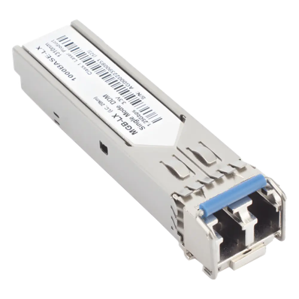 Transceptor SFP / 1Gbps / LC Monomodo / 1310nm / 20km / -40°C a 75°C / Paquete 10 piezas
