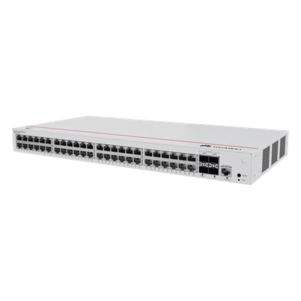 Switch Administrable Capa 2 / 48 Puertos Gigabit / 4 SFP Uplink / Switching 104 Gbps / Reenvío 77 Mpps / Administración Nube Gratis