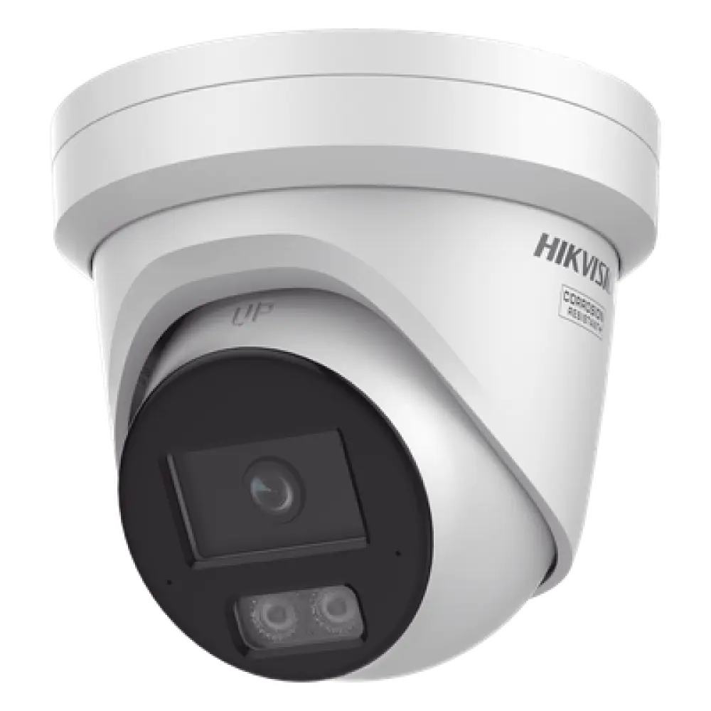 Turret IP 4 Megapixel / Lente 2.8 mm / 98 pies IR + Luz Blanca / Doble Micrófono / IP67 / WDR 130 dB / AcuSense 3.0 / NEMA 4X / AcuSeek