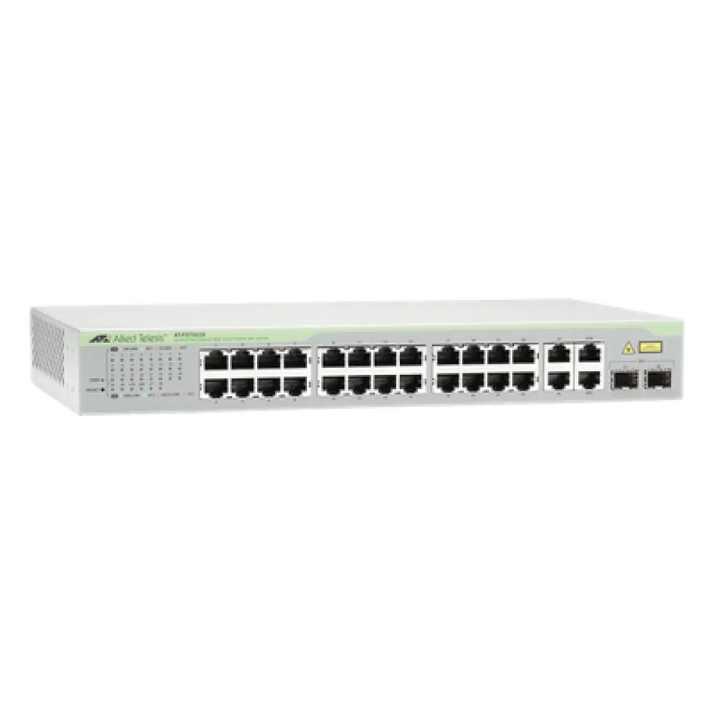 Switch WebSmart / 24x FE 10/100 Mbps / 2x GE 10/100/1000 Mbps / 2x SFP Gigabit Combo / 12.8 Gbps Switching Fabric