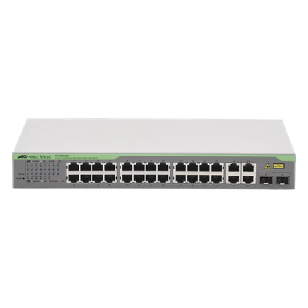 Switch WebSmart / 24x FE 10/100 Mbps / 2x GE 10/100/1000 Mbps / 2x SFP Gigabit Combo / 12.8 Gbps Switching Fabric