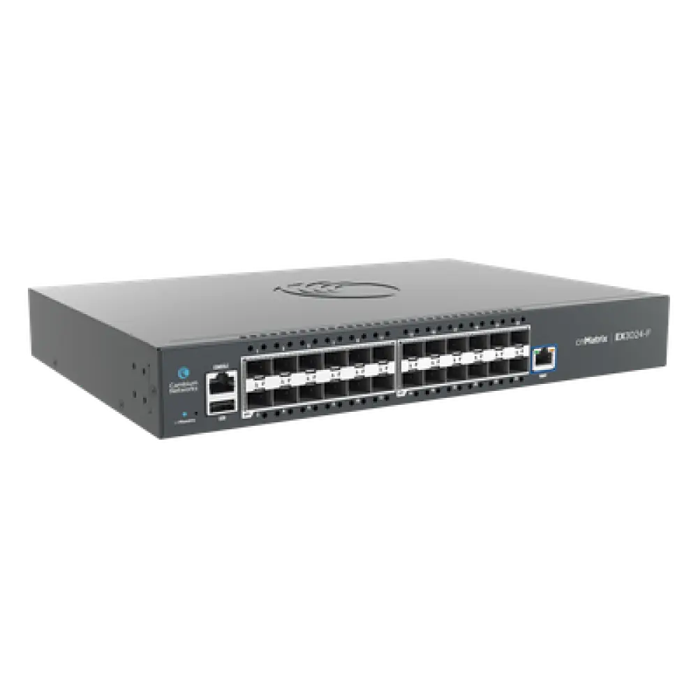 Switch Core/Distribución / 24 Puertos SFP+ 10 Gbps / Capa 2 y 3 / 480 Gbps Throughput / Doble Fuente AC Redundante / 1U Rack