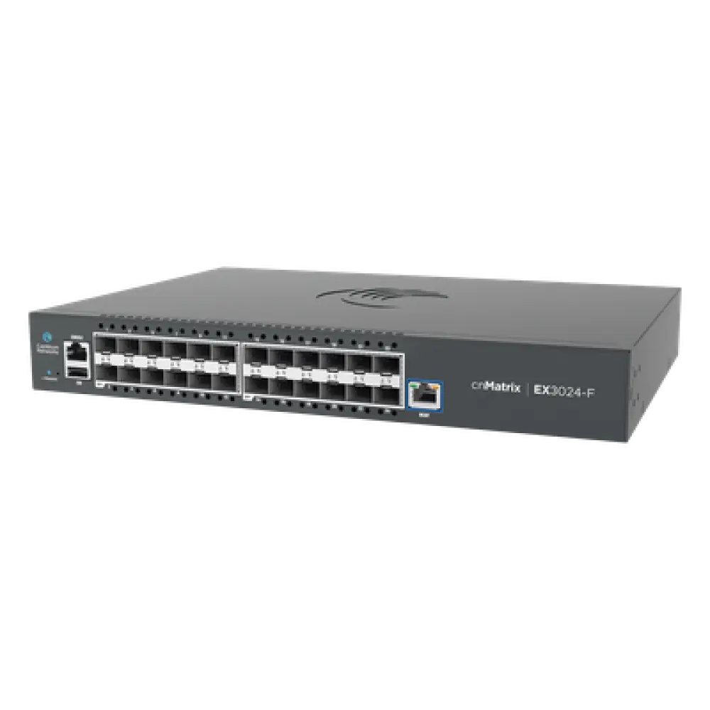 Switch Core/Distribución / 24 Puertos SFP+ 10 Gbps / Capa 2 y 3 / 480 Gbps Throughput / Doble Fuente AC Redundante / 1U Rack