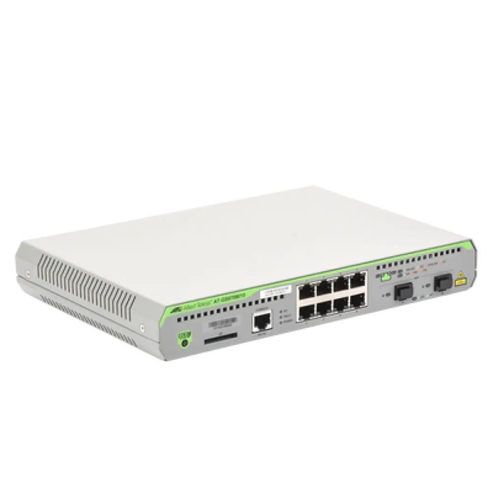Switch Administrable Capa 3 / 8 Puertos RJ-45 10/100/1000 Mbps / 2 Puertos SFP Gigabit / 20 Gbps Switching Fabric / 1U Rack / 1.08 x 0.75 x 0.14 ft