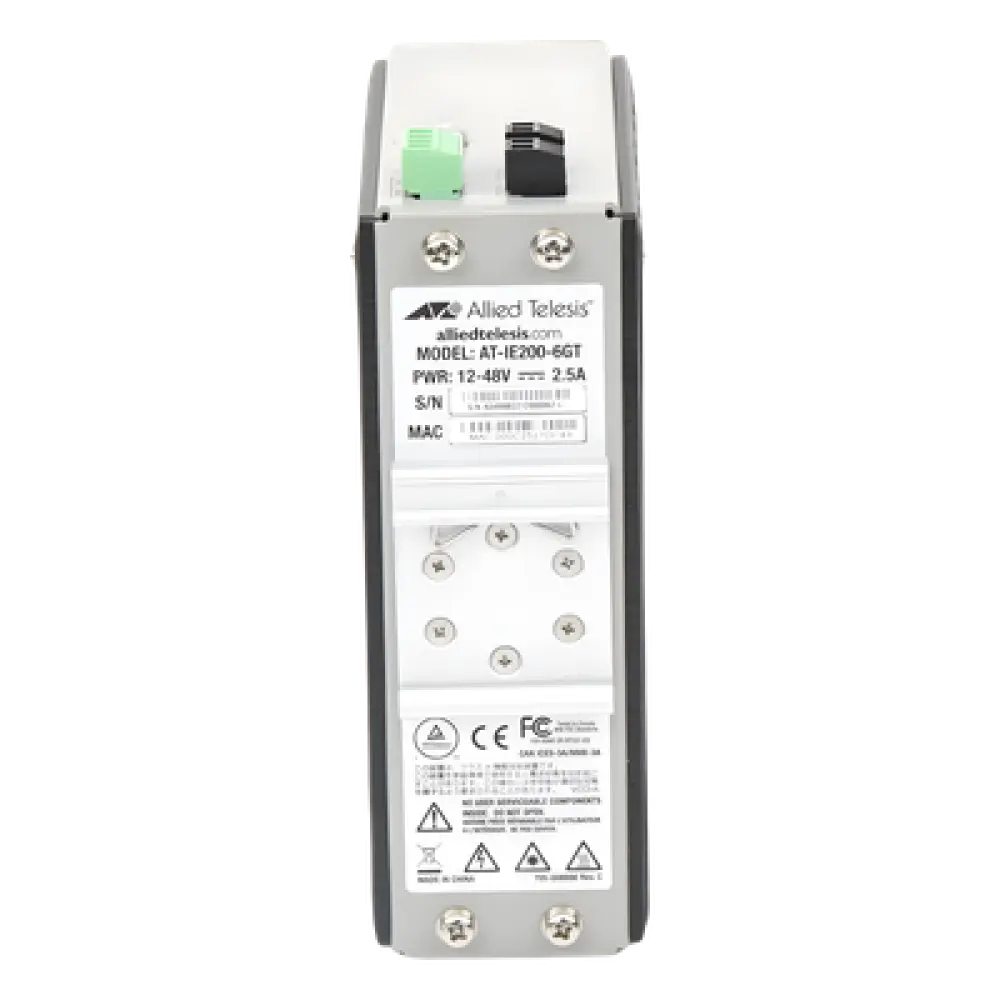 Switch Industrial Administrable Capa 2 / 4 Puertos Gigabit + 2 SFP / 8.93 Mpps / -40°C a 75°C / 12-48 VDC / 1.8 x 6.3 x 5.3 in