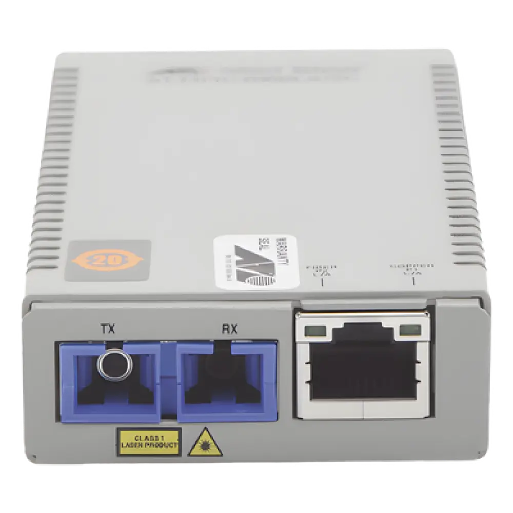 Convertidor de medios Gigabit Ethernet a fibra óptica, conector SC, monomodo (SMF), versión TAA (Trade Agreement Act), 10 Km