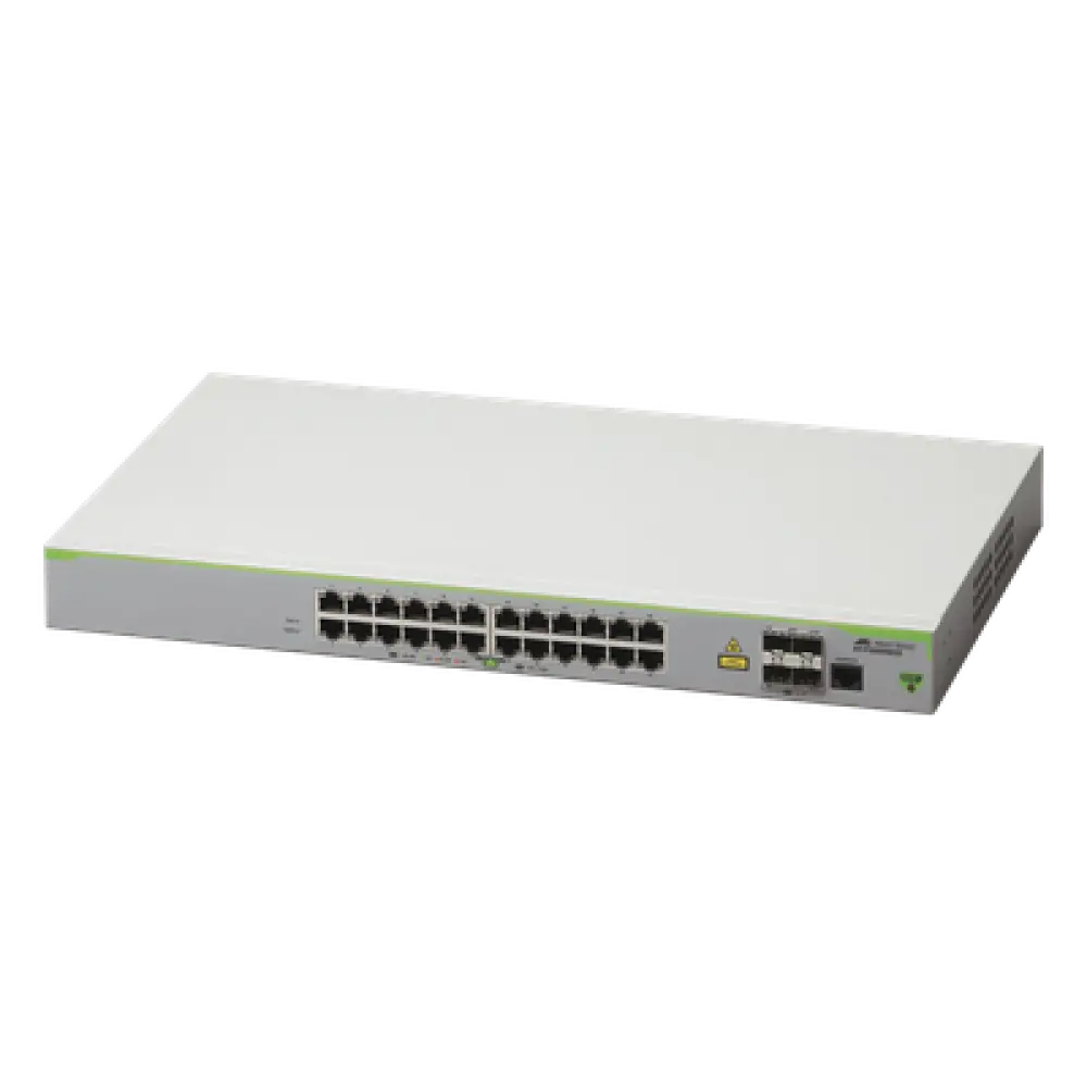 Switch Administrable CentreCOM FS980M, Capa 3 de 24 Puertos 10/100 Mbps + 4 SFP Gigabit