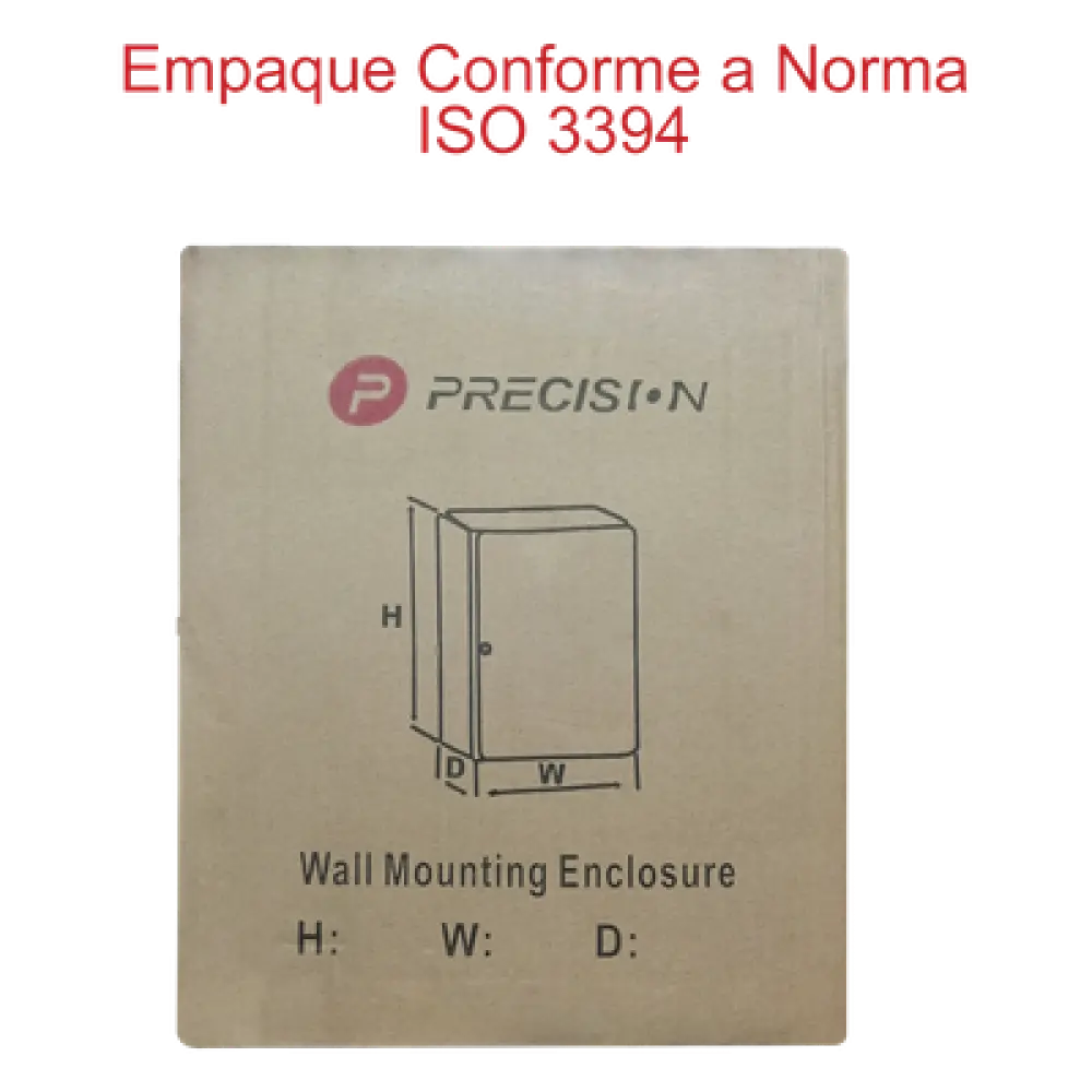 Gabinete de Acero IP66 / IK10 / 250 x 300 x 150 mm / Carga 30 kg / Placa Montaje 200 x 265 mm / Cerradura con Llave