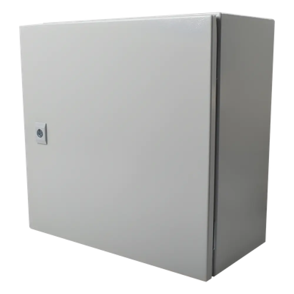 Gabinete de Acero IP66 / 400x400x200 mm / IK10 / Placa Trasera Galvanizada / Cierre con Llave / 15.7x15.7x7.9 in