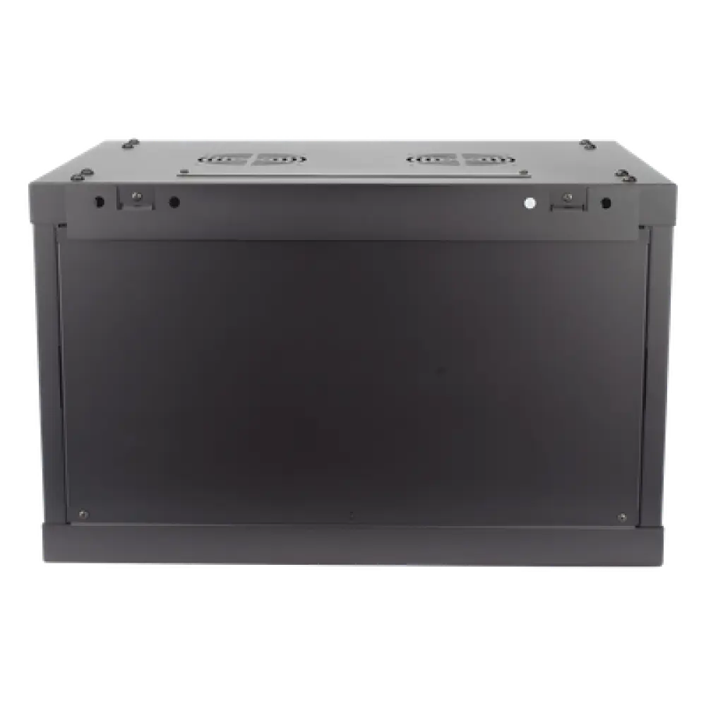 Gabinete de Montaje / 6 Unidades de Rack / 19" / Carga 40 kg / Puerta Cristal Templado / Pared o Piso / 600 x 368 x 450 mm (23.6 x 14.5 x 17.7 in)