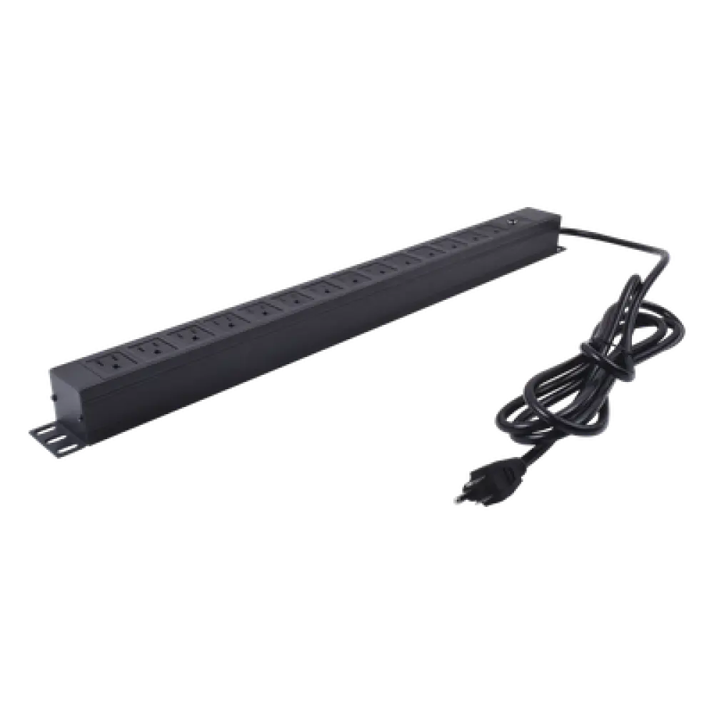 PDU Vertical / 14 Tomas NEMA 5-15R / 125 V Monofásico / Montaje en Rack 650 mm (25.6 in) / Cable 1.90 m (6.2 ft)