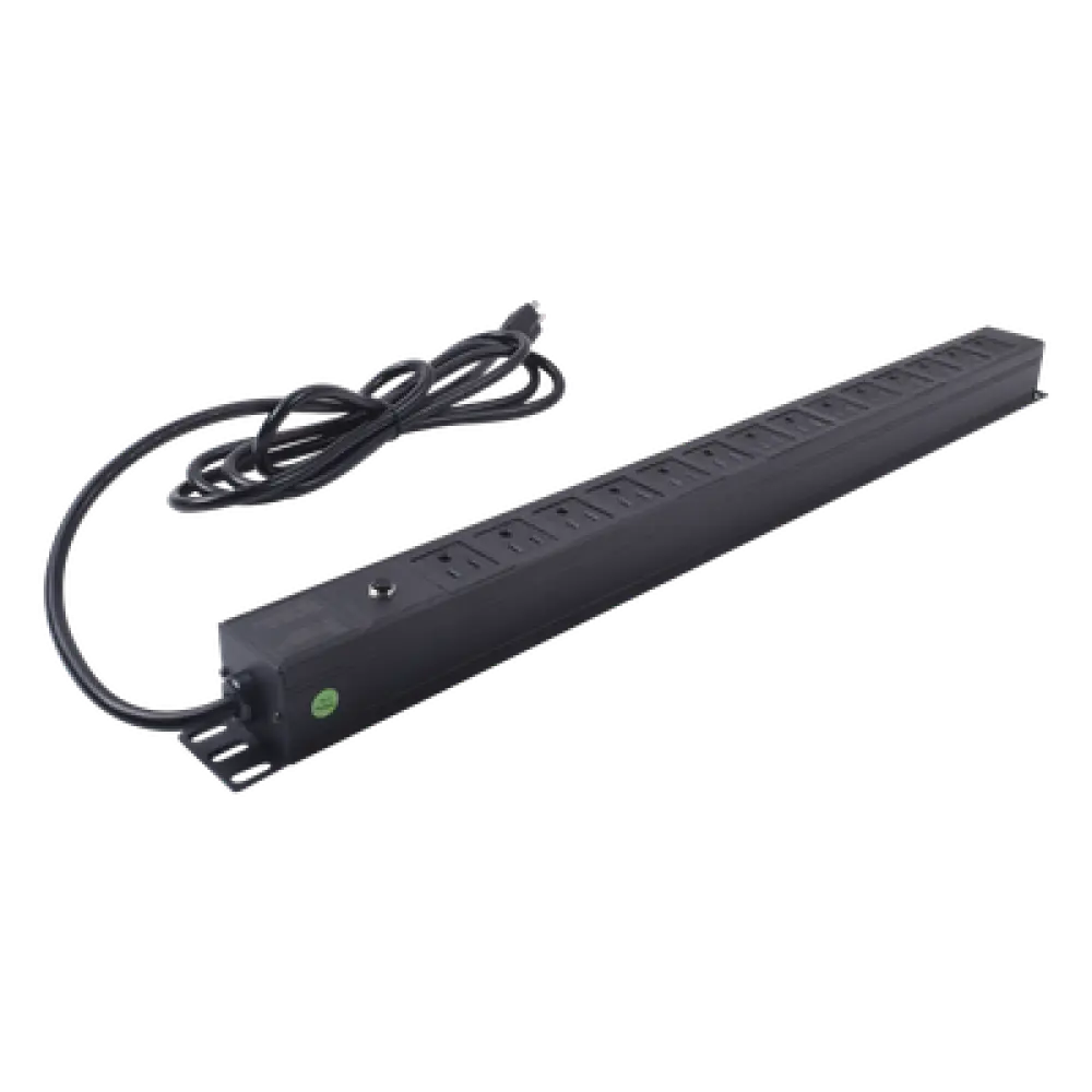 PDU Vertical / 14 Tomas NEMA 5-15R / 125 V Monofásico / Montaje en Rack 650 mm (25.6 in) / Cable 1.90 m (6.2 ft)
