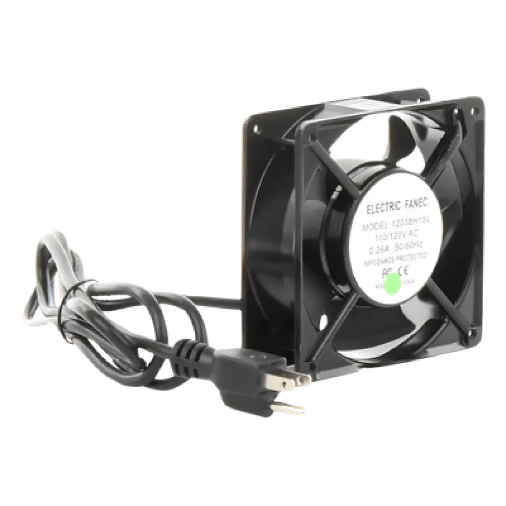 Ventilador de Gabinete / 110 VCA / 12 x 12 cm / 38 CFM / 1.6 m Cable NEMA 5-15 / 20,000 Horas