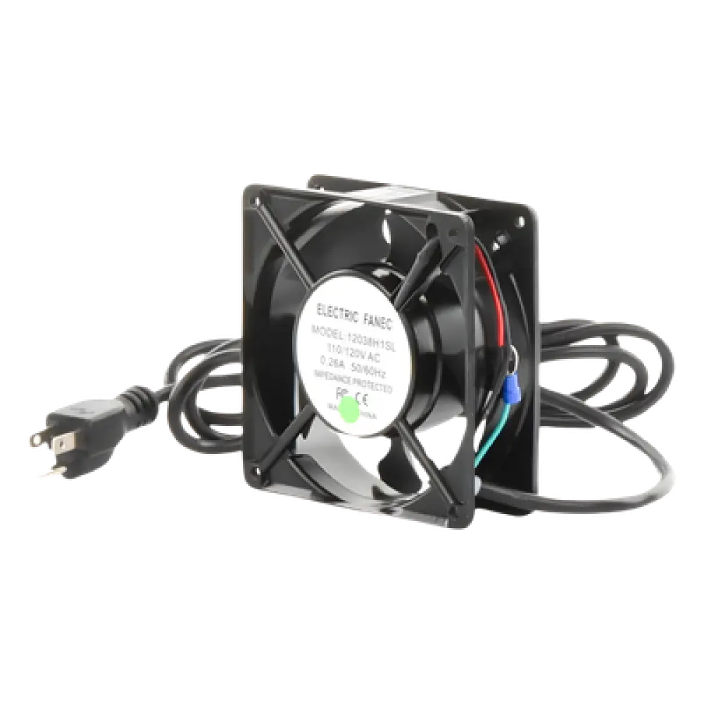 Ventilador de Gabinete / 110 VCA / 12 x 12 cm / 38 CFM / 1.6 m Cable NEMA 5-15 / 20,000 Horas