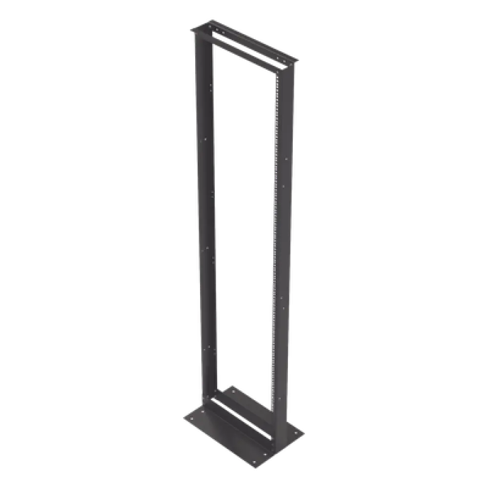Rack 2 Postes / 19" EIA-310D / 45 UR / Carga 460 kg / Base L para Piso / Acero al Carbono