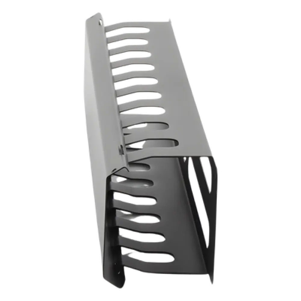 Organizador de Cables Horizontal / 2U para Rack 19" / Capacidad 125 Cables Cat5 / Cubierta Metálica / Acero con Pintura Electrostática