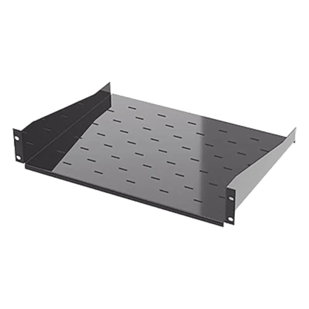 Charola para Rack / 19" / 2UR / Profundidad 34.2 cm (13.5 in) / Carga 20 kg / Lámina Calibre 16