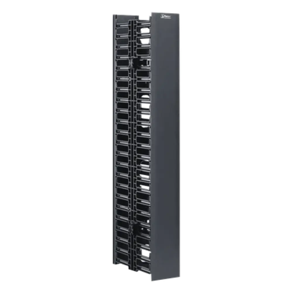 Organizador Vertical de Cables / Doble Cara / 45 RU / 5x12in / 4.9in Ancho / 6.9ft Altura / Negro