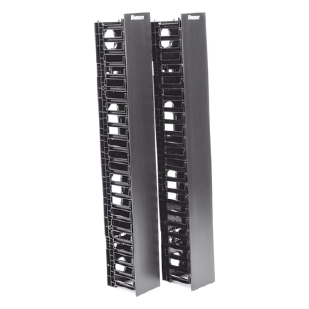 Organizador Vertical de Cables / Doble Cara / 45 RU / 5x12in / 4.9in Ancho / 6.9ft Altura / Negro